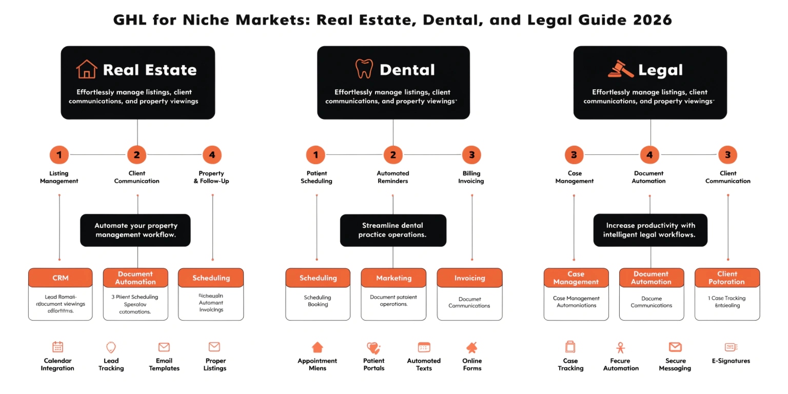 GHL for Niche Markets: Real Estate, Dental, and Legal Guide 2026