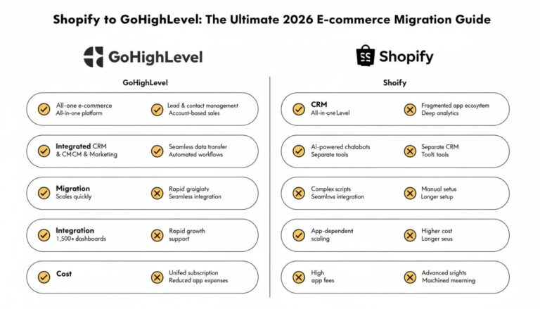 Convert Shopify to GoHighLevel: The Ultimate 2026 E-commerce Migration Guide
