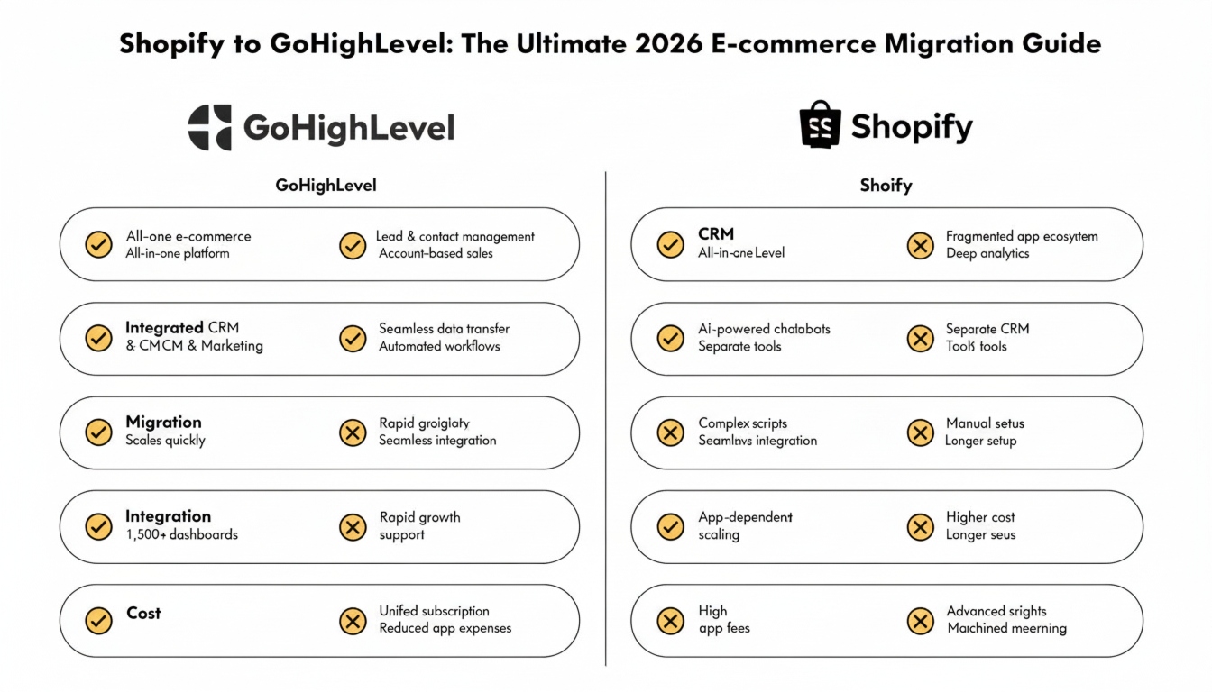 Convert Shopify to GoHighLevel: The Ultimate 2026 E-commerce Migration Guide